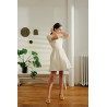 Silk organza short wedding dress Ernesto - Maison Lemoine