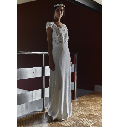 Welles bohemian wedding dress - Laure de Sagazan