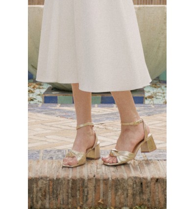 Wide Knotted Heeled Sandals – Mid Heel – ASOS