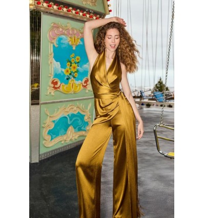Wedding guest jumpsuit Ofelia Bronze - Rosa Clara