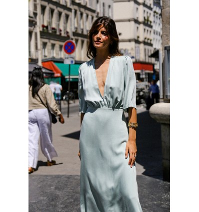Blue wedding guest dress Fontainebleau - Uni Paris