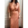 Robe d'invitée midi Fontainebleau Nude - Uni Paris