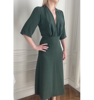 Robe d'invitée Fontainebleau menthe - Uni Paris