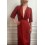 Robe d'invitée midi Fontainebleau Brique - Uni Paris