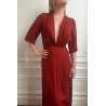 Brick coloured wedding guest dress Fontainebleau - Uni Paris