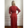Brick coloured wedding guest dress Fontainebleau - Uni Paris