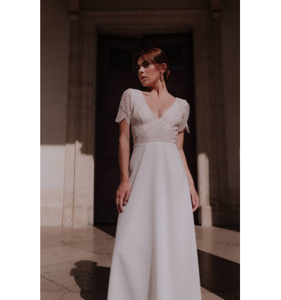 Bohemian wedding dress Rome - Anne de Lafforest